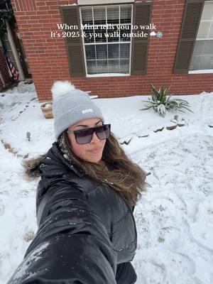 When Queen @MINAZALIE tells you to get your big butt up & walk outside, you walk outside 🤣😆🌨️🤍🤌🏼🤭 #walk #fitcheck #fitness #walkchallenge #mina #demure #snow #snowday #excercise #momwalk #momtok #creatorsearchinsights 