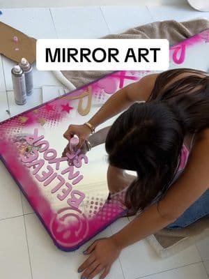 POV: Turning a lifelong vision into reality - I’ve always dreamed of painting on mirrors, and over the past few years, I’ve brought that dream to life 💖 and they’ve been such a hit! #MirrorArt #DreamToReality #CoreyPaigeDesigns #Krink 