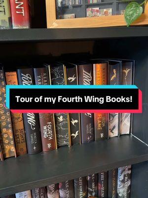 It’s a little excessive but makes me happy 🤣 #booktoker #BookTok #fourthwing #ironflame #onyxstorm #rebeccayarros #specialeditions #homelibrary 