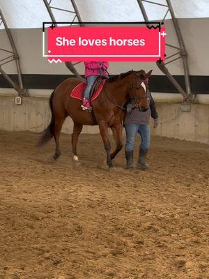 Just my #daugter #enjoying #riding #lesson #ridinglesson #children #horses #kidsandhorses 