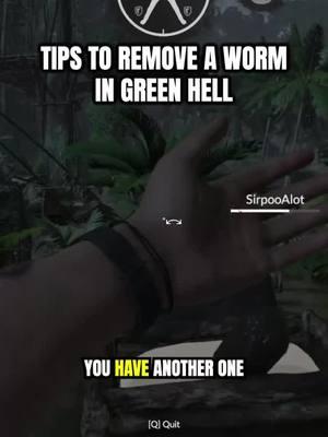 Worms in Green Hell? NASTY. Use a bone needle or fish hook to remove them, then bandage up! #GreenHell #SurvivalTips #SotoGaming