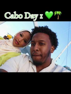 Cabo Day 1💚🌴 Sunset cruise day😍  Exploring the marina and the deep seas of Cabo were a blast🥹 10/10 #cabosanlucas #cabo #vacation #Vlog #somalitiktok #mexico #fypシ 