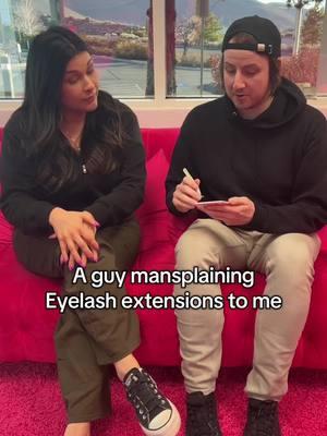 Mansplaining at its finest…👀 #lashextensions #lashhumor #lashtechlife #mansplaning 