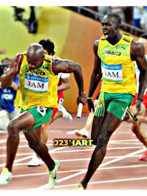 RUN ASAFA! 😮‍💨 So Tuff 🔥 #trackandfield #track #usainbolt #asafapowell #Running #sports #olympics #beijing #olympian #4x1 #4x4 #400 #400m #j23hart @usainboltjamaica 