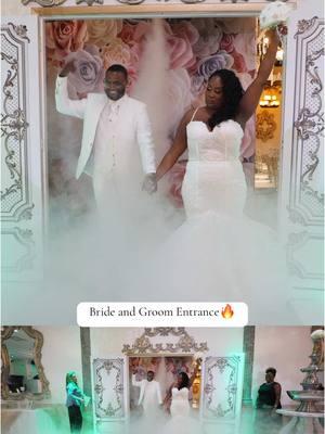 The type of energy you need when you walk in a room #creatorsearchinsights #allwhitewedding #brideandgroom #weddingentrance 