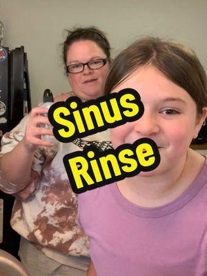 McKenzie gets her first sinus rinse. #relief #sinusrelief #sinusrinse #fyp #flu #daughter #sickness 