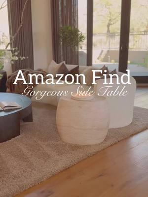 Shop My Home with the link in bio 🥰 : Or shop this post directly here ➡️ https://liketk.it/53r5D     I found the most beautiful side table. It’s oval with a travertine stone finish and looks so luxurious. The texture is amazing and the colors are beautiful earth tones. 🤎    Side Table | Travertine Stone | Interior Design | Decor     #livingroomdecor #sidetable #travertinetable #earthtonedecor #amazonhome #amazonfinds