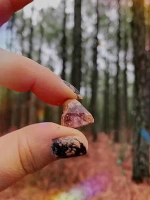 Amethyst baby I found #amethyst #crystalhunting #witchyvibes #motherearth #wonderland #forestnymph #crystalgems #crystalbaby #pineneedles