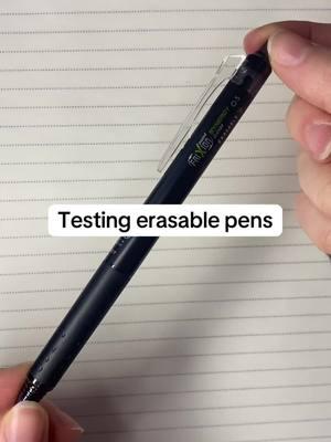 Each has their own pros and cons, but honestly I don’t typically reach for erasable pens! #pens #pentok #asmr #penreview #relaxing #writing #calming 