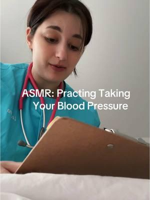 ASMR| Practicing taking your blood pressure ! #fyp #foryoupage #medicalasmr #asmr #asmrsounds #asmrtriggers 