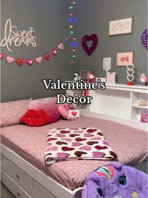 Went ahead & decorated my girl's room for Valentine's Day since we got an extra two days off from the snow❄️💘#ValentinesDay #valentinesdaydecor #valentinedecor #decoratewithme #girlsroomdecor #roomdecor 