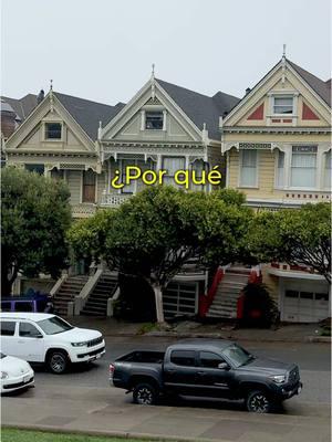 Las casas en San Francisco están encimadas  #sanfrancisco #california #viajes #travel #paintedladies #victorianhouse 