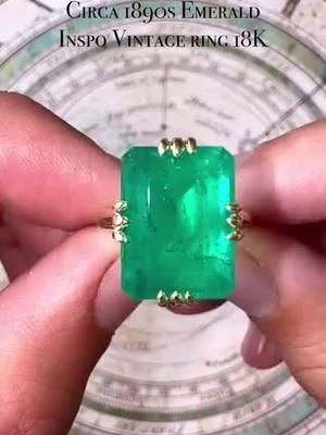 Take a CLOSER look 👀 at this breathtaking impressive 9.95-carat emerald ring from the Georgian era 😍 Drawing inspiration from the timeless beauty of the late 1890s, I hand-crafted this solid 18K gold ring, perfectly framing the rich, deep green of this stunning emerald 💎 Vintage jewelry has a special kind of magic—the kind that whispers tales of the past, where every piece carries a history that resonates through the ages 📜✒️ #vintage #vintagefashion #vintagejewelry #antiquejewelry #antiquerings #vintagering #vintagerings #georgianjewelry #artdecoring #antiquejewellery #artdecojewelry #emeraldjewelry #emeraldring #ring #engagementring #engagement #weddinginspiration #weddingring #antique #ring #finejewelry #jewelry #jewelrydesigner #jewelrymaking #colombianemerald #colombianemeralds #solitairering #anniversaryring #emeraldrings #looseemerald #looseemeralds #engagementjewelry #anniversaryjewelry #naturalemerald #realemerald #goldring #oldworldjewelry #muzoemerald #muzoemeralds #emeraldjewellery #maybaby #mayjewelry 