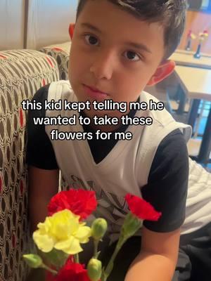 I was not expecting that at all 🤣 #chickfila #dinnerdate #flowers #fyp #foryou #funny #boymom #momlife #lol #bryson #sweetboy 