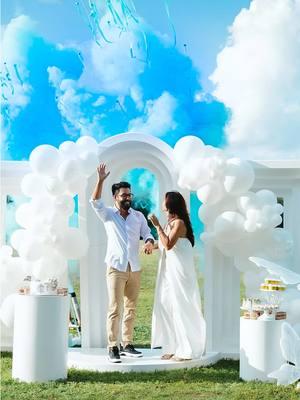 Beautiful Powder Blaster gender reveal.💙💙 #genderreveal #genderrevealmiami #genderrevealparty #genderrevealideas #genderrevealworld #heorshe #girlorboy #charevelacaoideias #revelaciondegenero #charevelacao 