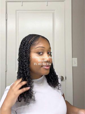 ✨ Cornrow Boho Braids made EASY with @4U by Tia ! ✨ I used the Deep Conditioning Repair Mask to prep my hair for ultimate hydration & the Strong Hold Gel paired with their Leave-in Conditioner to braid neat & defined boho braids. Perfect for long-lasting protective styles! 💁🏽‍♀️  #4UByTia #BohoBraids #CornrowStyles #NaturalHairCare #ProtectiveStyles #WashDayEssentials #TikTokHairTips #HairTutorial #naturalhairstyles #bohobraidstutorial #bohobraidsnaturalhair 