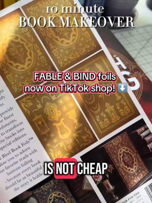 @Fable & Bind foils now on TikTok shop! These are a great alternative if you don’t want to buy a cricut and decorate your books! #prettybooks #bookbinding #rebinding #bookfoiling #fableandbind #BookTok #beautifulbooks #thatsmybookshelf 