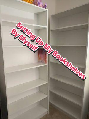 Setting Up My Bookcases by myself. Got them at IKEA. They match my walls so well. I can also adjust them if I have too. #settingup #setup #setupbookshelf #bookcases #bookcase #bookshelf #bookshelve #setupbookshelf #settingupbookshelves #ikea #fyp #fypシ #fypage #fypシ゚viral #fyppppppppppppppppppppppp #xyz #xyzbca #xyzcba #xyzabc #abcxyz #abczyx 