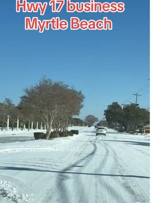 Myrtle Beach January 22 at Hwy 17 business ..#myrtlebeach #snow #fypシ #beach #january #myrtlebeachsouthcarolina #ocean 