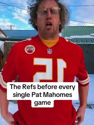 The refs doing the coin toss before every single Pat Mahomes game.  #patmahomes #refs #ref #kansascitychiefs #chiefskingdom #NFLPlayoffs #buffalobills #cointoss #nflmemes #parody #satire #badnapoleon 