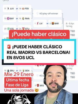 🚨 Puede haber clásico Real Madrid Vs Barcelona en 8vos #championsleague #realmadridfc #fcbarcelona #futbol #noticias #football #elmemerivera