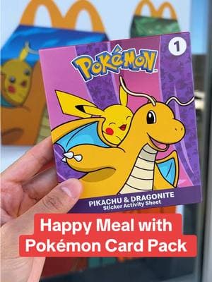 Pokémon HAPPY MEALS are at McDonald’s right now! 🍟 This special Pokémon card pack comes with a mini poster, sticker sheet, and a Pokémon McDonalds booster pack with four cards inside! Will you collect them all? Pokémon Happy Meal Details: From Jan 21st - Late February 2025 Available at participating McDonald’s in the USA There are 15 unique Pokémon cards to collect in this year’s McDonald’s set  If you order through McDonald’s mobile app, you can get a bonus 24 Pack Hourglasses and 12 Wonder Hourglasses on Pokémon TCG Pocket What do you think of this McDonald’s Pokémon collab? #pokemon #pokemontiktok #pokemoncards #mcdonalds #happymeal 