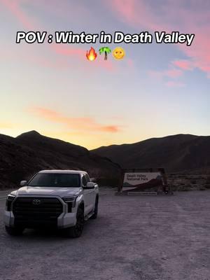 Winter in Death Valley is the best. It’s the best time to come and visit the national park weather is the perfect temperature!  #deathvalley #deathvalleynationpark #badwaterbasin #sanddunes #nationalaparks #fyp  