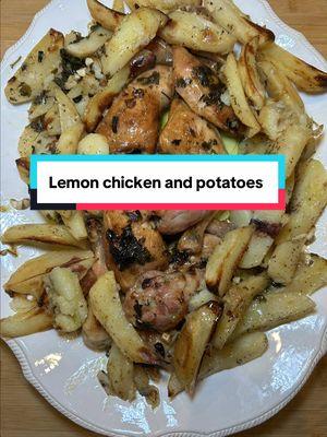 Make lemon chicken and potatoes with me! 🍋 #fyp #foryou #foryoupage #momtok #MomsofTikTok #viral #trending #chicken #chivkenandpotaotes #lemonchicken #lemonpotaotes #easydinner #weeknightdinner #quickandeasy #oneoandinner #Foodie #FoodTok #mukbang #asmr 