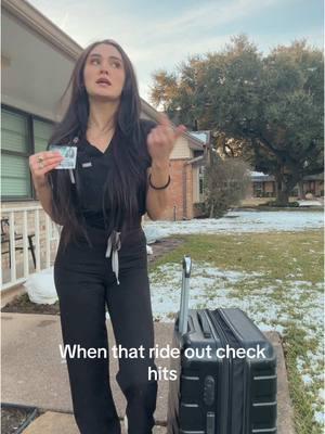 “I wOulD NeVEr StAy aT tHE hOsPItAl” said every recovery RN 😂👩🏽‍⚕️🩺💰💰 . . #rideout #nursing #icunurse #houstonfreezestorm #nurselife #freeze #freeze #fyp 