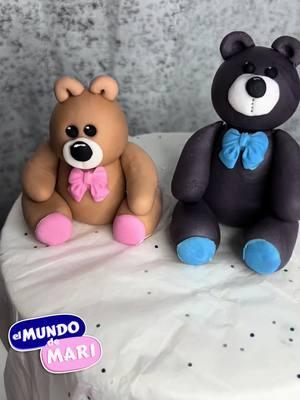 Ositos de fondant :) #fondant #reposteria  #cake  #pasteles  #fondantdecoration #caketopper 