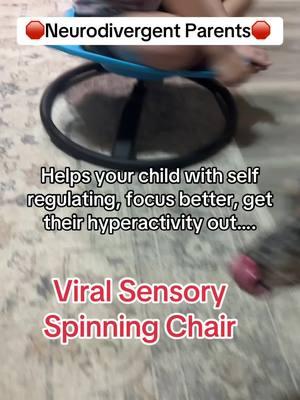 Grab this sensory spinning chair for your neurodivergent child! My daughter is able to self regulate and help with hyperactivity!  #neurodivergent #adhdkids #adhd #sensoryissues #sensoryprocessingdisorder #sensorytoy #spinningchair #neurodivergenttiktok 