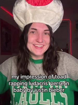 my impression of toad rapping @lud verse in baby by @Justin Bieber (aka the song that made me a belieber in january 2010) 💜 #toad #toadimpression #impression #baby #justinbieber #myworld2 #myworld #believe #belieber #beliebers #belieberfamily #belieberforlife