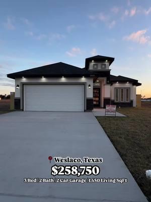 $258,750  Buys You This Modern Contemporary Home In Weslaco, Texas! 3 Bed | 2 Bath | 2 Car Garage | 1,450 Living SqFt  Listed Price: $258,750 Listing by:  Leticia Valdez LV Real Estate Group LLC Direct Message ‘’RGV” or Text (956) 225-3743 To Begin Your Home Buying Process And Find Your New Home In Rio Grande Valley  Metro Area✨ Visit our website to learn more www.navarealtygroup.co If your are interested in moving to South Texas and Surrounding Areas please click in the link in the bio to schedule a consultation with us!  Accuracy Of all information deemed reliable but not guaranteed and should be independently verified.  Shalom, God bless! Thank you all for watching today’s property tour. Be sure to check us out on YouTube for full length tours! 🎥 Daily reminder. Jesus Christ Loves You. He Offers forgiveness and redemption. He paid the ultimate price for sinners like you and me. Bible Verse Of The Day ✞ For the word of God is alive and active. Sharper than any double-edged sword, it penetrates even to dividing soul and spirit, joints and marrow; it judges the thoughts and attitudes of the heart. Hebrews 4:12 —— #mcallen #rgv #riogrande #956  #hometour #housetours #luxuryrealestate #newconstruction #newhome #newhouses #texashouses #builder #interior #interiorstyling #dreambuilders #luxurydecor #minimaldecor #reelsofinstagram #homegoals #housetours #housedecor #dreamhouse #customdecor #highceilings #texasdreamhomes