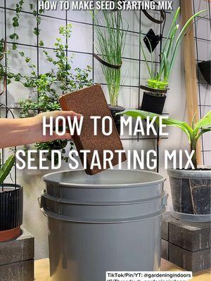 A simple lightweight mix for getting seeds started 🌱 #gardening #gardentips #seedstarting #cococoir #indoorgardening #gardeningindoors #indoorgardentips #diygardening #seedstartingmix #indoorgardentok 