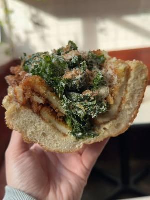 The Kale Caesar Cutlet from @Liberty Kitchen PHL went super viral last year, so it was about time we gave it a try. We saw mixed reviews, mostly positive, but honestly- our sandwich was on point. First of all the sandwich is HUGE! Saw some complaints about the price, but we think you get what ya pay for here. Delicious and high quality cutlet, great roll and a sandwich that can easily feed two (or one - NO judgement ! 😂) @libertykitchenphl also has a ton of other delicious sandwiches and we also loveeeeee their Mac and cheese. Whether you are into the Kale Caesar or not, Liberty Kitchen is definitely worth the hype 🔥 . . . . . . . #philly #caesar #caesarcutlet #cutlet #chickencutlets #chicken #sandwiches #sandwichesofinstagram #caesarsalad #fishtown #phillyfood #phillyfoodies #phlmyplate 