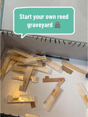 DONT THROW AWAY YOUR REEDS! Start a reed graveyard! 🪦  Inspired by @Sami Weinkoetz  #clarinet #clarinetplayer #clarinettok #bandtok #musiciansoftiktok #reeds #reedgraveyard 