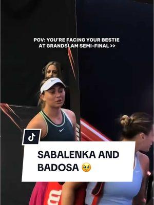 No. 1 Aryna Sabalenka will meet friend No. 11 Paula Badosa in the Australian Open Semifinals. Bestie goals 🫶 (via @born.for.tennis) #sabalenka #badosa #australianopen #tennis 