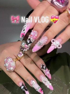 BACK LIKE WE NEVER LEFT!!! First nail vlog of the new year!! Obsessed with these girlyyy pinkyyy hello kitty valentines day nails 💅🏼💞💘 @Leila 💗 💘💘💘💘 #nail #nailart #nailinspo #valentinesdaynailinspo #newnails 