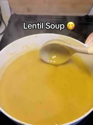 ✨ Lentil Soup ✨ The perfect soup for this winter!! ❄️  Recipe: 1 small onion chopped 2 cups of red lentils washed and drained 1 small potato peeled and cut 1 small sweet potato 1 tbs cumin 1 tos lemon pepper 1-1.5 tos vegeta 1 boulion cube #healthy #souprecipe #souprecipeshealthy #Foodie#soup#lentilsoup#lentilsouprecipe#soupseason#souptok#souprecipe#EasyRecipe#FoodTok#healthysoup#winterfood#sweaterweather#foodtiktok#viral #goviral #fyp#fypシ 