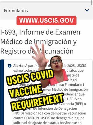 TODAY USCIS ANNOUNCED THEY WILL NO LONGER REQUIRE THE CVID VACCINE AS PART OF THE ADJUSTMENT OF STATUS PROCESS. #uscis #i693  #i485  ##i130 