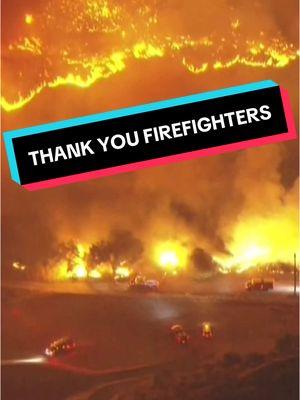 THANK YOU FIREFIGHTERS: Crews have been working around the clock to contain the fires burning in Southern California. FOX 11’s Hailey Winslow reports from the #HughesFire #Castaic #fire #lafires #cafires #fyp #thankyouforyourservice 