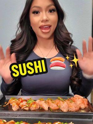 Sushi Mukbang 🍣 Who was on the live earlier? 🫶🏽 #sushi #sushibae #sushilover #salmon #salmonsushi #handroll #mukbang #eating #eatingshow #sushimukbang 