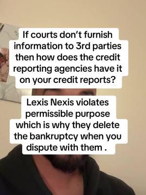 #fyp #credit #creditrepair #solvecreditproblem #creditscore #consumerlaw #bankruptcy #lexisnexis #fcra #disputing 