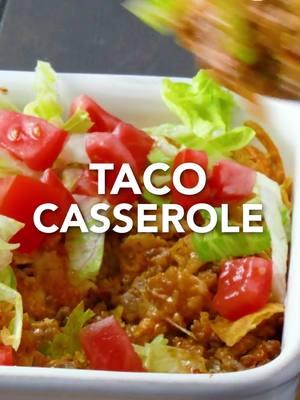 All the best parts of taco night layered in one dish! 🔗 Click the link in our bio for the full recipe. #tacocasserole