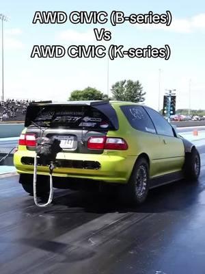 K-Series vs B-Series AWD CIVICS 👀#1320racing #awdcivic #awdcivicturbo #honda #k20a2 #turbohondas #hondaeg #hondakseries #kseriesonly #bseries #bseriesonly #dragstrip 