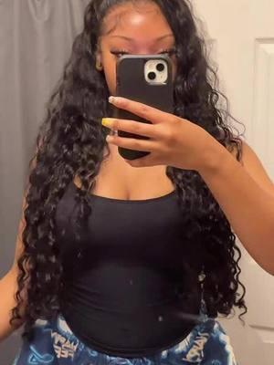 The hair is eating ! !#wiginstall #humanhair #wiggins #hairstyle #fyp #loosedeepwave #deepwave #wandcurl #cute #wig #fashion #longhair