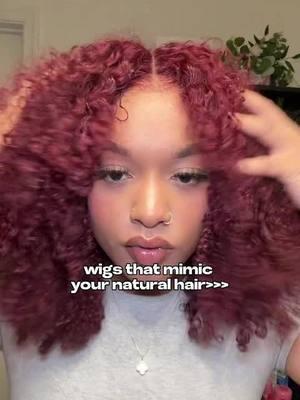 Would you try this color? 🍒#wiginstall #humanhair #wiggins #hairstyle #fyp #wandcurl #cute #wig #fashion #explore #curls #shorthair #colorhair