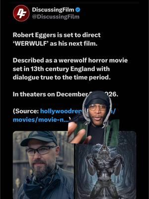 After seeing Nosferatu I can’t wait for this… I’m not kidding… Christmas 2026 ‼️🐺🌕 @focusfeatures #roberteggers ##werewulf #newwerewolfmovie #werewolves #folklore #periodpieces #13thcenturyengland #focusfeatures #movies #horror #horrormovies #horrortok #movietok #movieguy #funny #relatable #synfulcse 