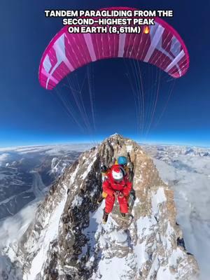 Deadliest mountain, without oxygen, tandem paragliding—just superhuman things 💪 @zeb_roch with Insta360 X4 #K2 #everest #paragliding #adrenaline #nodronenoproblem #fyp