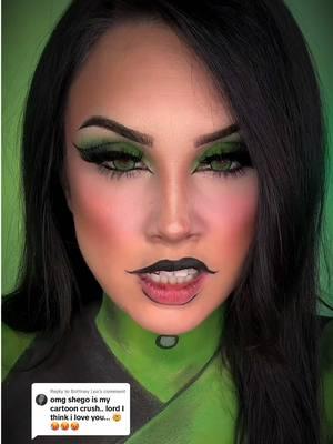 Replying to @Brittney Lea #shego #americanhorrorshow #makeup #kimpossible #shegocosplay 